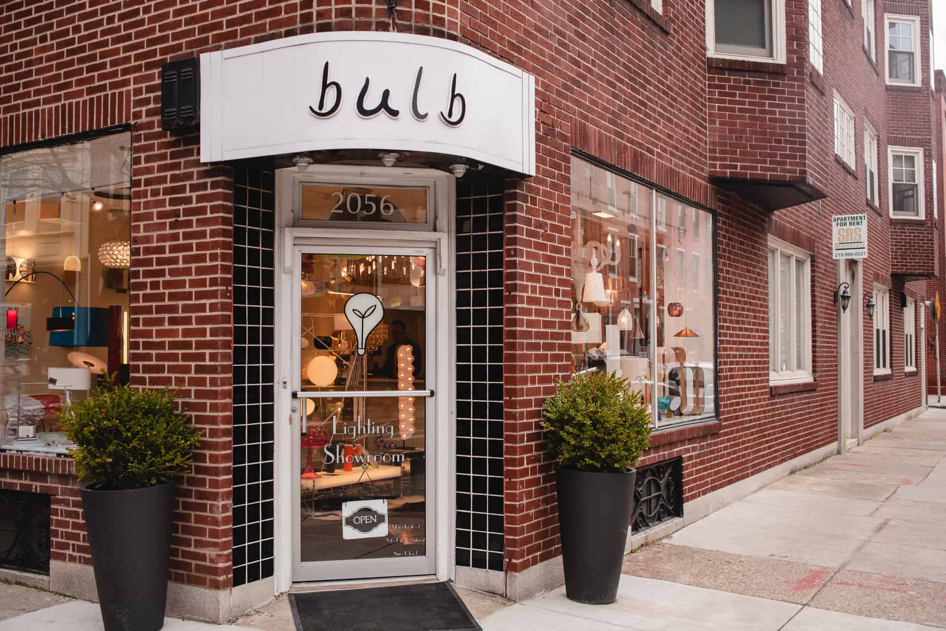 Photograph of lighting retailer Bulb, in Philadelphia, PA